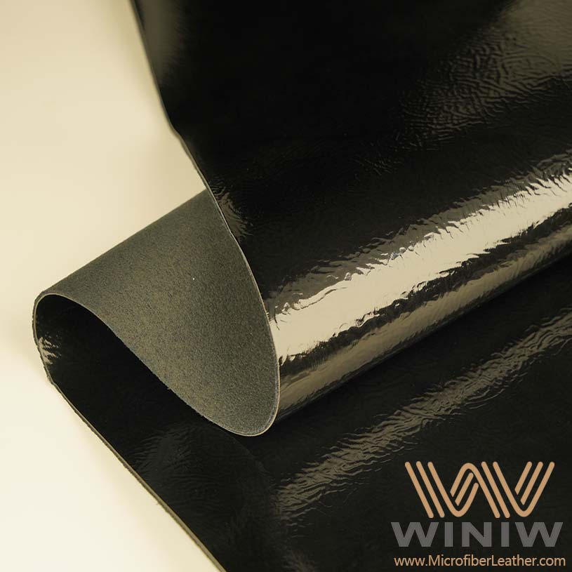 Microfiber Faux Patent Leather Material For Bags