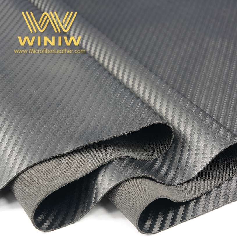 Carbon Fiber Automotive Upholstery Leather Fabric