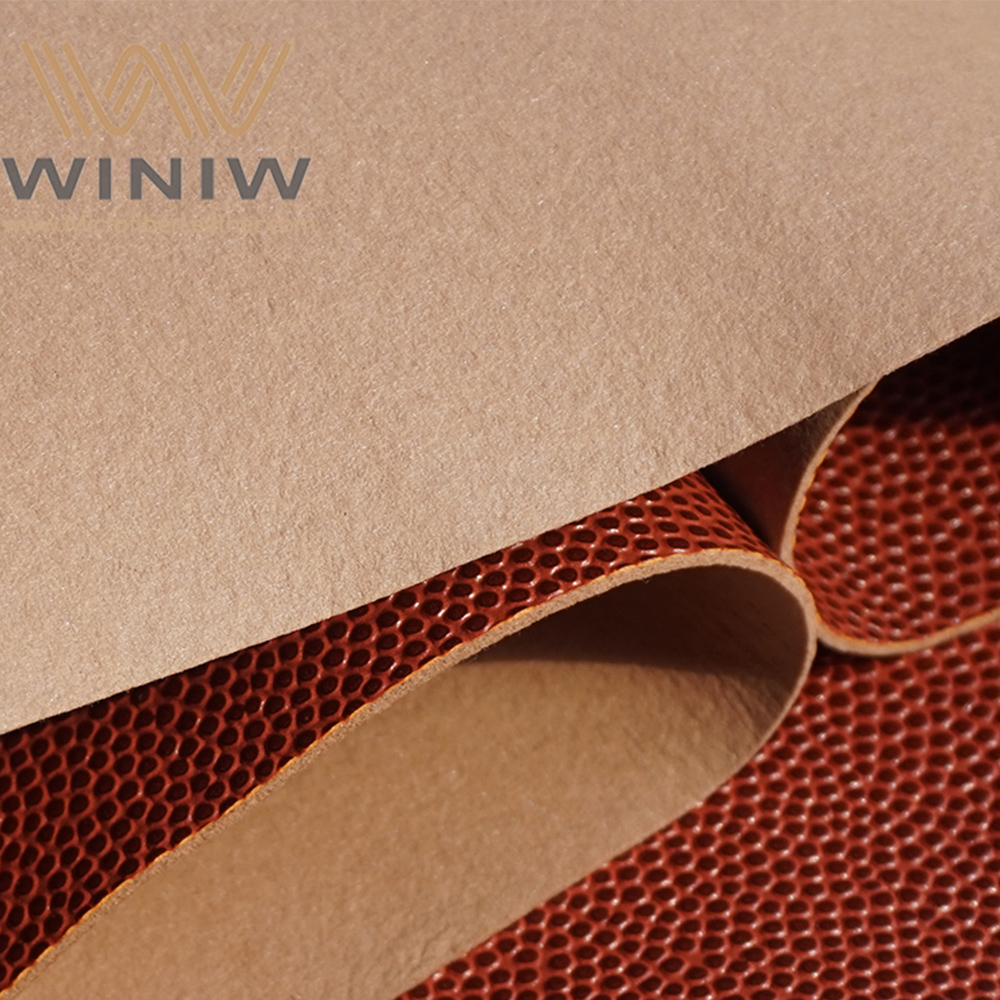 Customised Brown Faux Basketball Leather Fabric