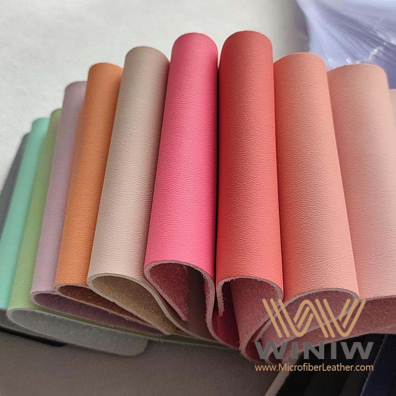 colorful vegan microfiber leather